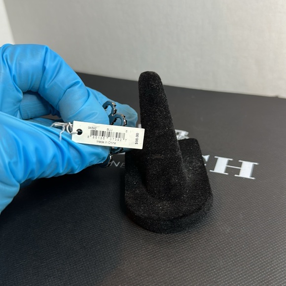 Coach Rare Blue Statement Ring with Floral Design - Picture 7 of 9